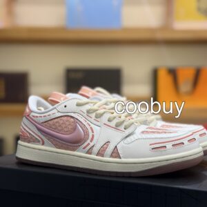 Replica fake nike Nike Air Jordan 1 Low Method Of Make White Pink Coral