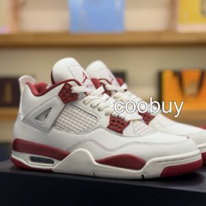 Replica discount nikes shoes Nike Air Jordan 4 Retro Off-White Red