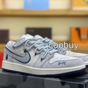 Replica fake shoes Travis Scott x Fragment x Air Jordan 1 Low OG Black Mocha Ape Head