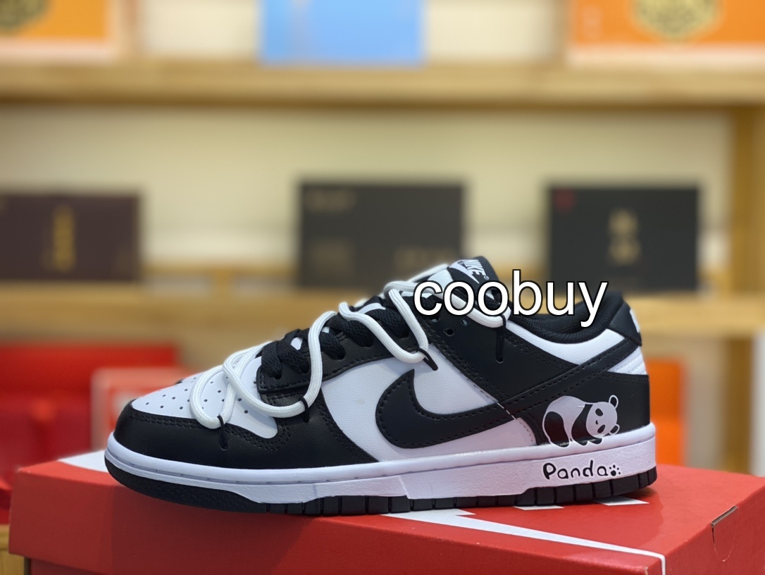 Replica replica trainers Nike Dunk Low Retro Panda Graffiti - Image 3