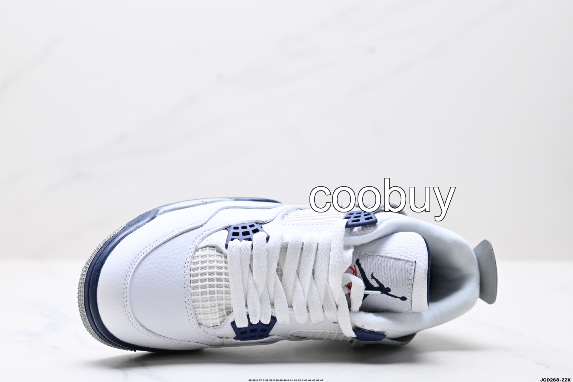 Replica fake trainers uk Nike Air Jordan 4 Retro White Red - Image 2