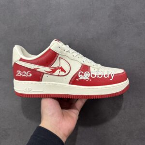 Replica discount nikes shoes Nike Air Force 1 07 Low Red Horse Year