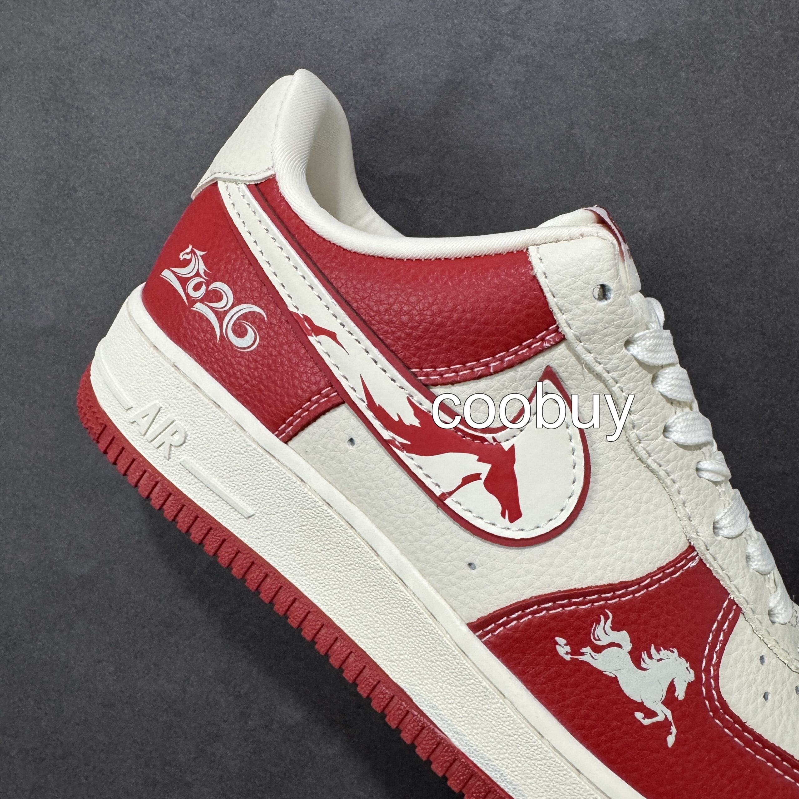 Replica discount nikes shoes Nike Air Force 1 07 Low Red Horse Year - Image 6