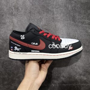 Replica fake shoes Nike Air Jordan 1 Low Black Horse Year