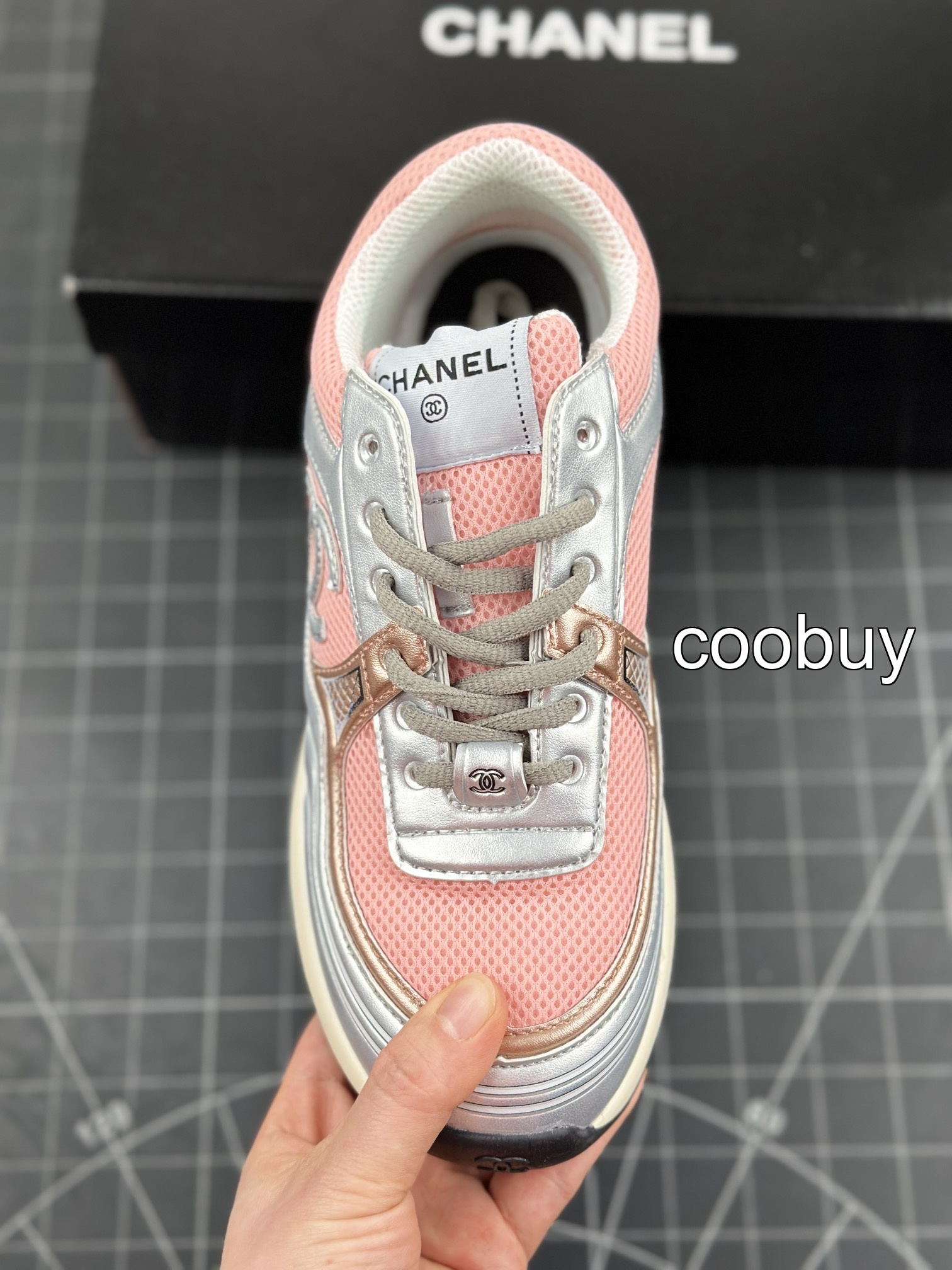 Replica chanel shoe box real vs fake Chanel Sneakers - Image 2