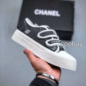 Replica chanel shoe box real vs fake L CHANEL Denim Denim Blue