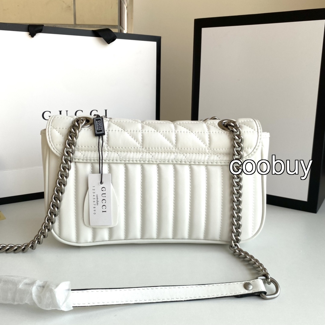 Replica gucci marmont bag fake vs real Marmont Silver Silver - Image 3