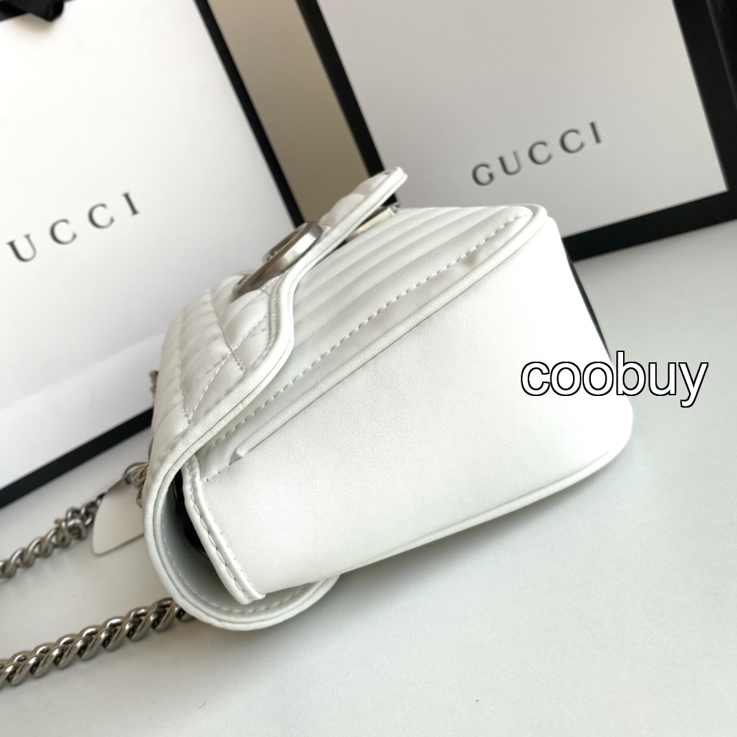 Replica gucci marmont bag fake vs real Marmont Silver Silver - Image 4