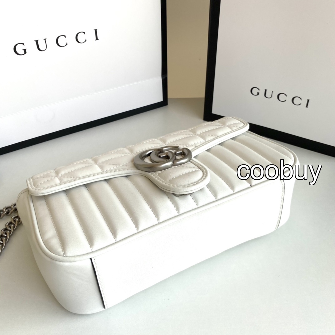 Replica gucci marmont bag fake vs real Marmont Silver Silver - Image 5