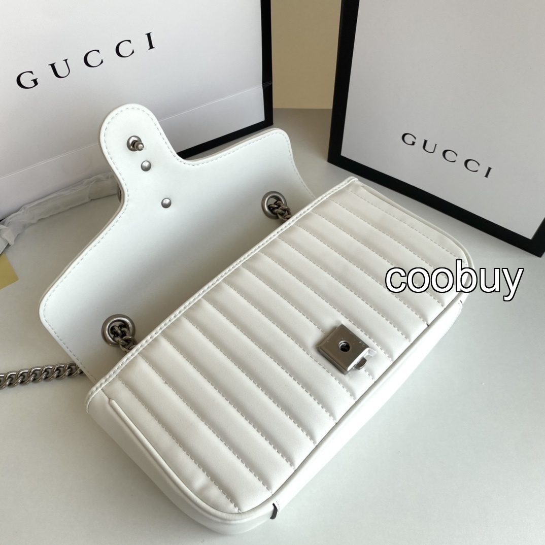 Replica gucci marmont bag fake vs real Marmont Silver Silver - Image 6