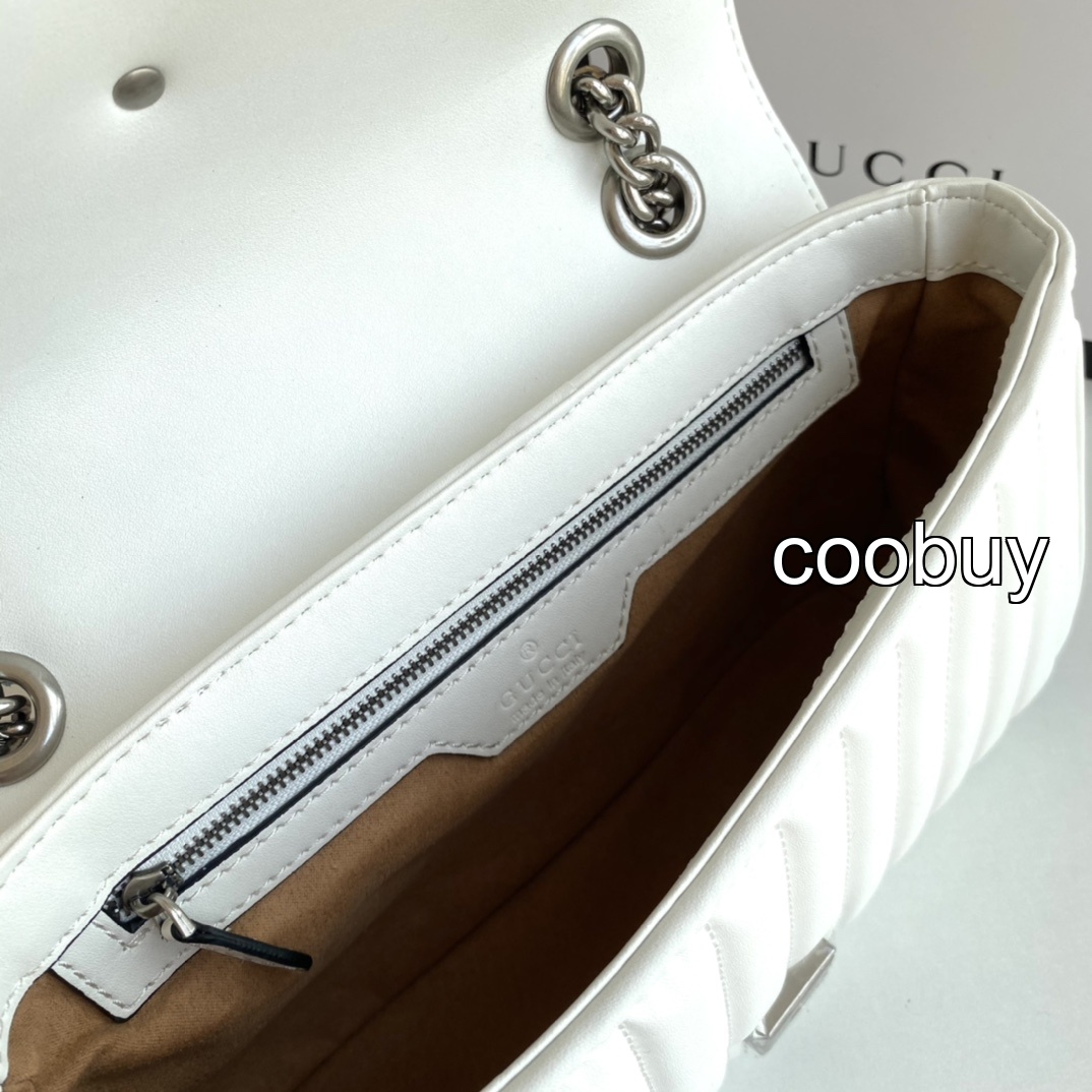 Replica gucci marmont bag fake vs real Marmont Silver Silver - Image 7