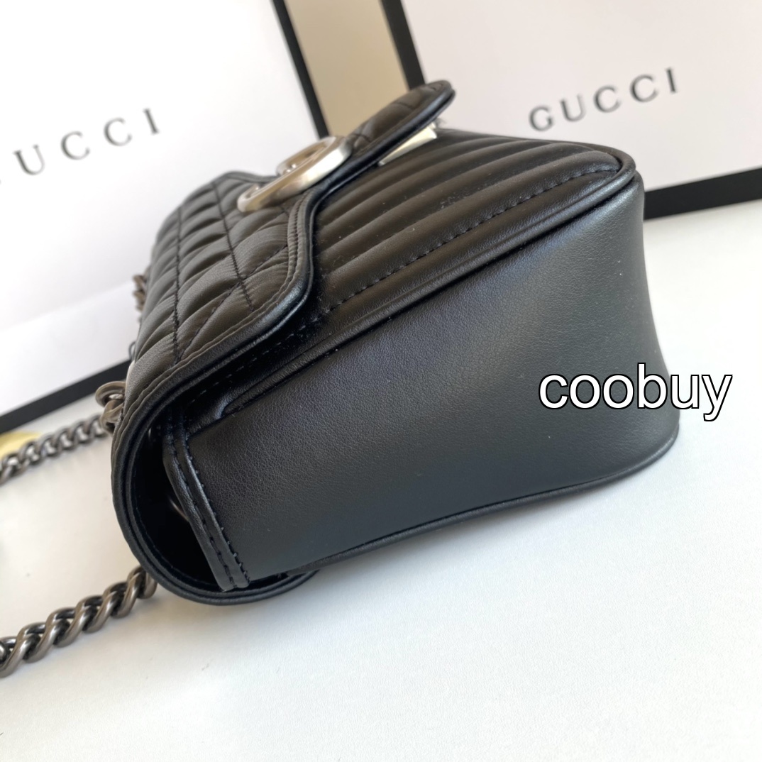 Replica gucci marmont bag fake vs real Marmont Silver Silver - Image 4