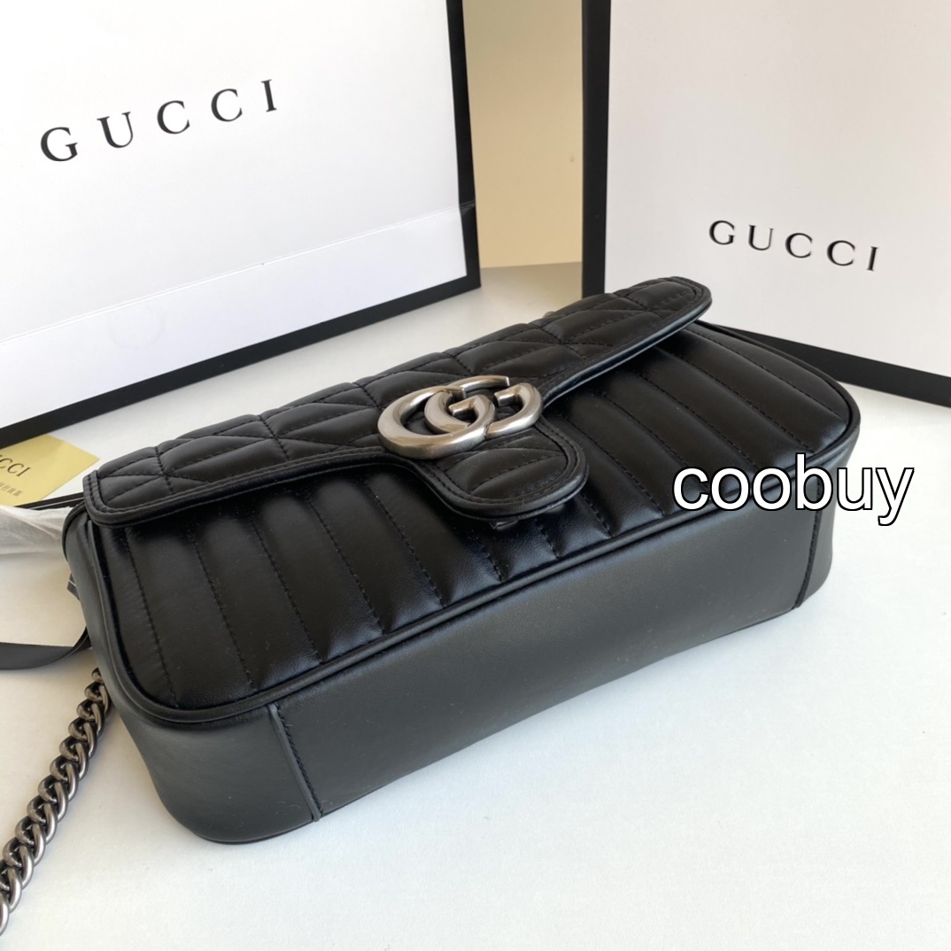 Replica gucci marmont bag fake vs real Marmont Silver Silver - Image 5