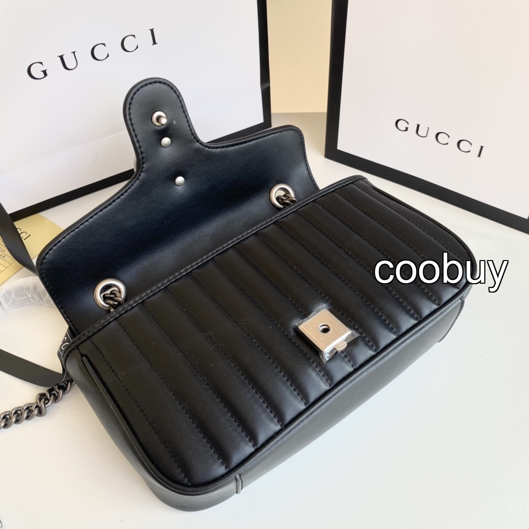 Replica gucci marmont bag fake vs real Marmont Silver Silver - Image 6