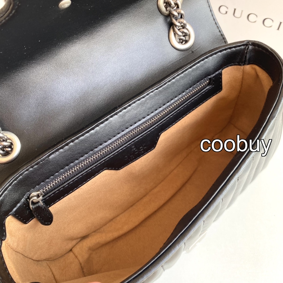 Replica gucci marmont bag fake vs real Marmont Silver Silver - Image 7