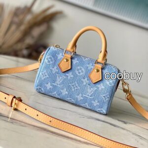 Replica louis vuitton speedy bag real vs fake Louis Vuitton Nano Speedy Black
