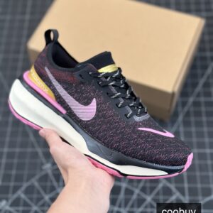 replica Nike Shoes Zoomx Invincible RUN Flyknit 3 Black Gold Pi 3 Dr Black Gold Pink 1 Black