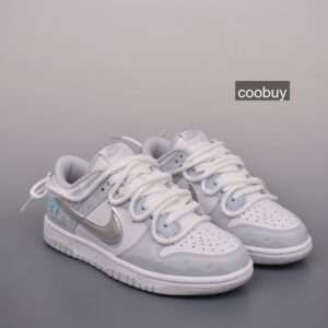 Replica black and white nike air Nike SB Dunk Low Silver Light Grey
