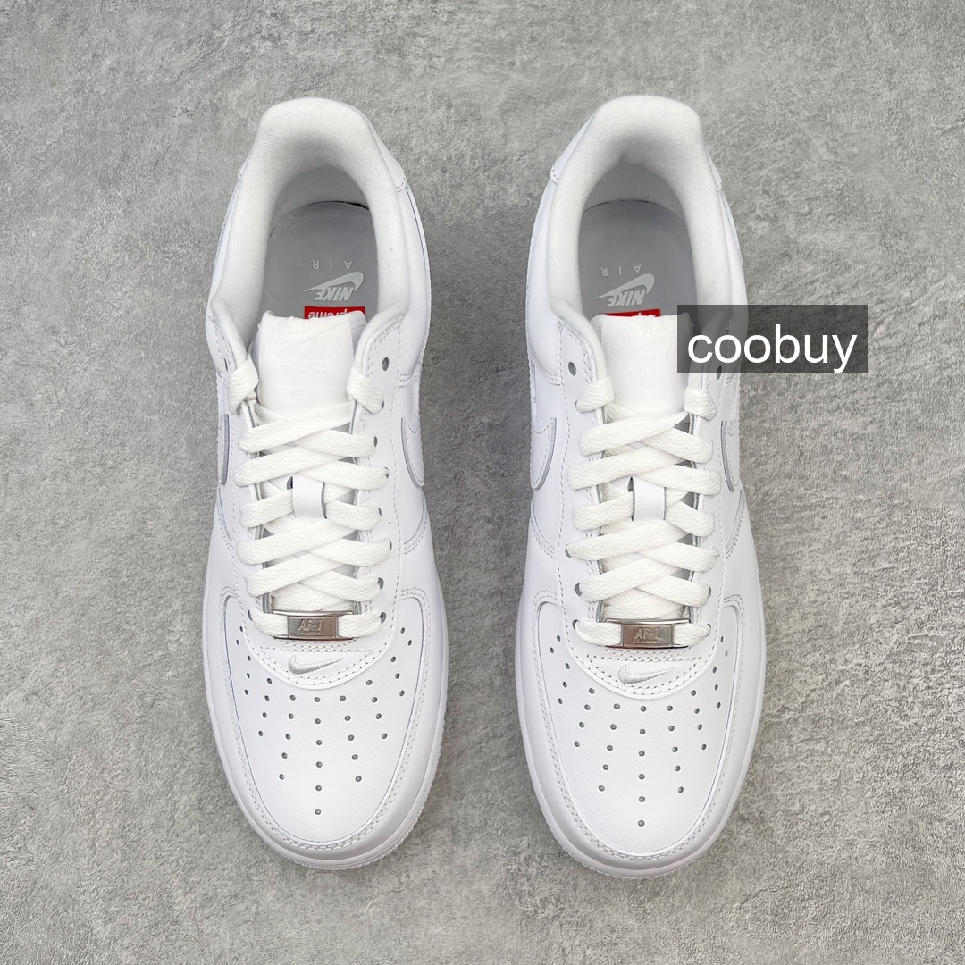 Replica stoxc Supreme X Nike Air Force 1 Low White Red - Image 2