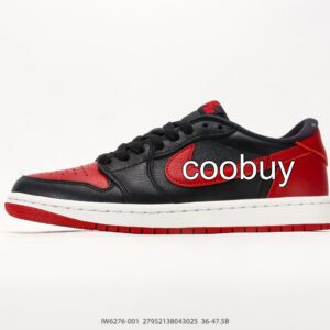 Replica Fake Jordan Shoes Air Jordan 1 Low Banned Black Red
