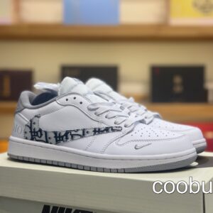 Replica Fake Jordan Shoes Air Jordan 1 Low Travis Scott Fragment Black Toe