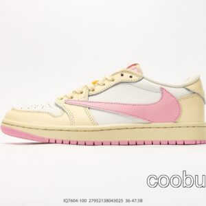 Replica Fake Jordan Shoes Air Jordan 1 Low Travis Scott Cream Pink