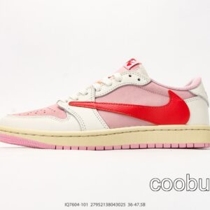 Replica Fake Jordan Shoes Air Jordan 1 Low Travis Scott Pink Red