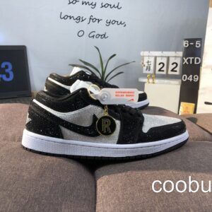 Replica Fake Jordan Shoes Air Jordan 1 Low Black White