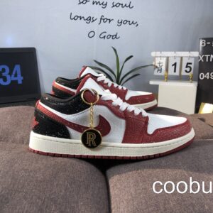 Replica Fake Jordan Shoes Air Jordan 1 Low Red White