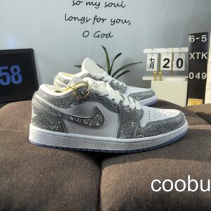Replica Fake Jordan Shoes Air Jordan 1 Low Silver Gray
