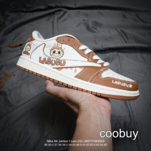 Replica Fake Jordan Shoes Air Jordan 1 Low White Brown Tan