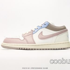 Replica Fake Jordan Shoes Air Jordan 1 Low White Pink Blue