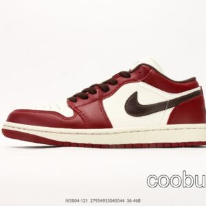 Replica Fake Jordan Shoes Air Jordan 1 Low Wine Red Black