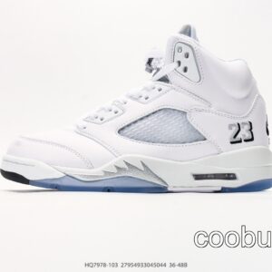 Replica Fake Jordan Shoes Air Jordan 5 Retro High White Silver